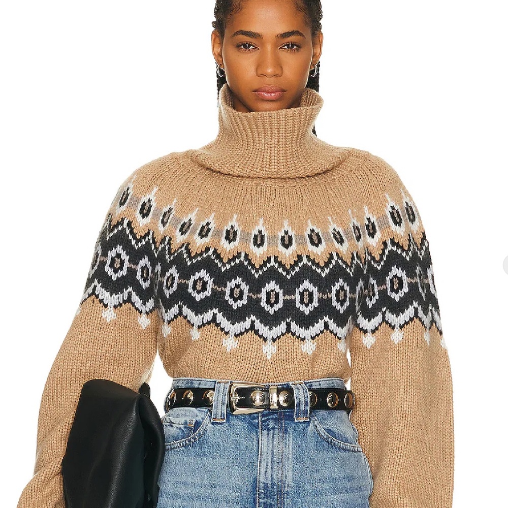 NWOT KHAITE Amaris Fair Isle Cashmere Sweater